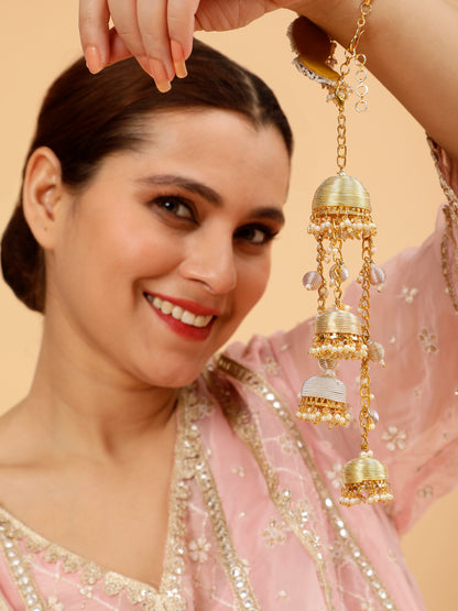 Aarzoo Pair of Metal-Dabka Latkan