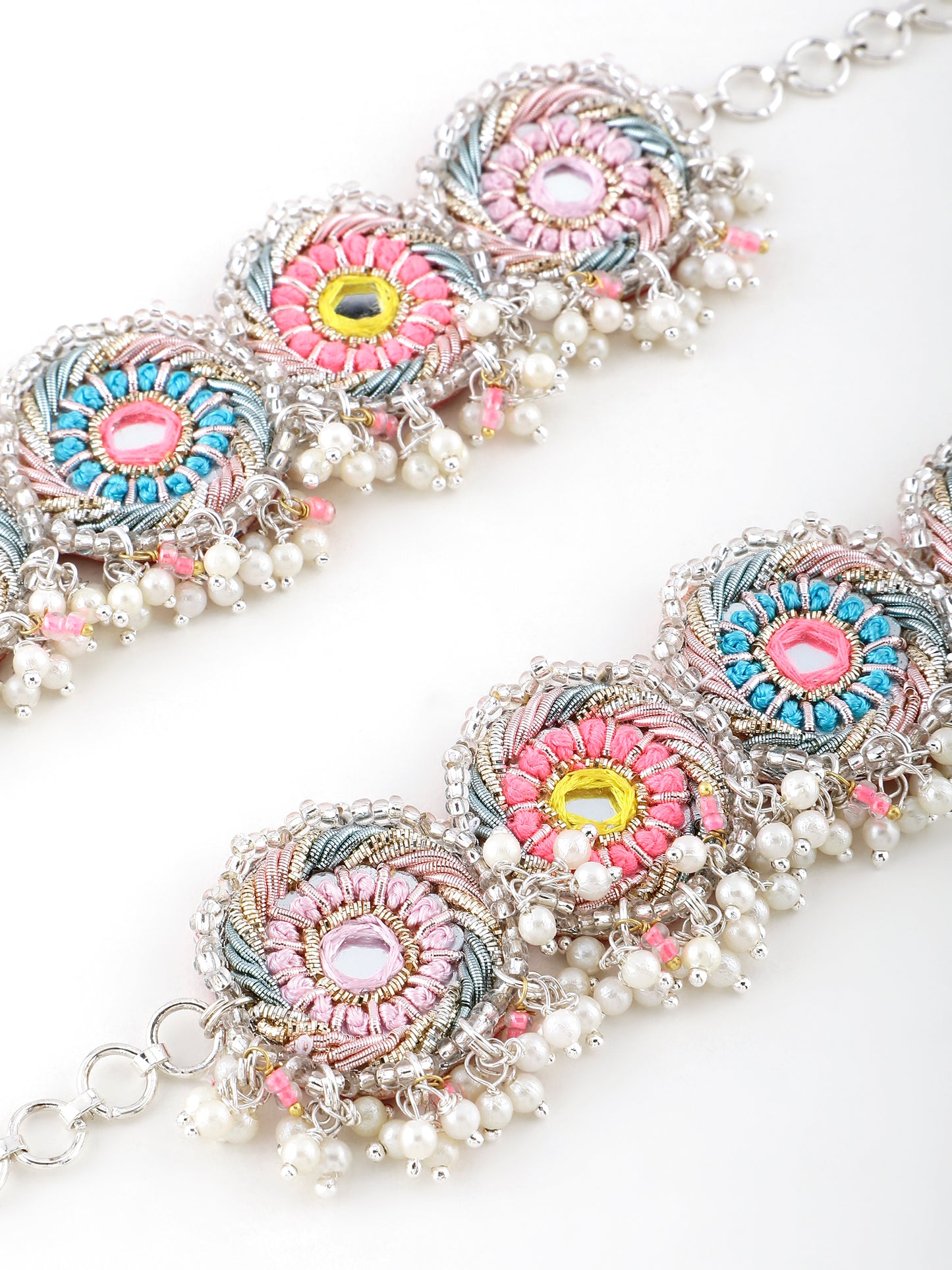 Beaming Bud Pink Pair Of Bracelets