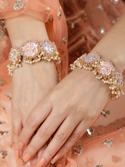 Khoobsurat Pink Pair of Bracelet