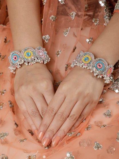 Beaming Bud Pink Pair Of Bracelets