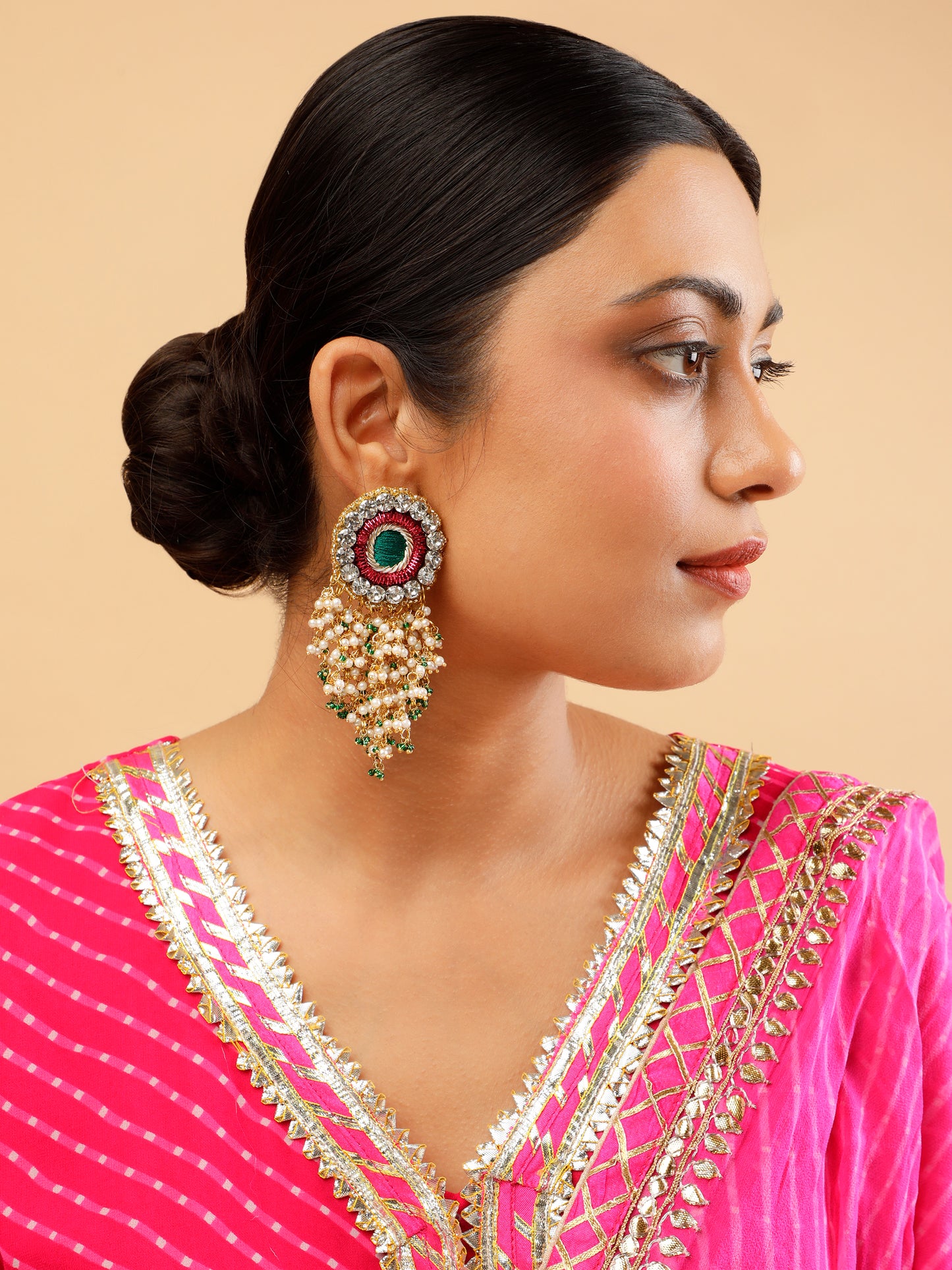 Falguni Green Earrings