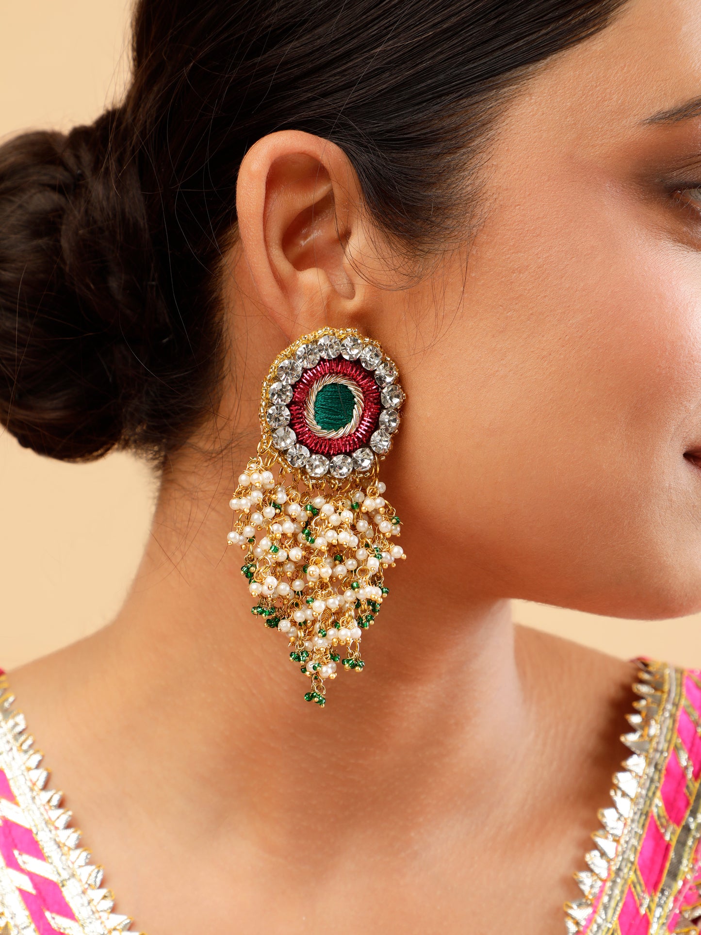 Falguni Green Earrings