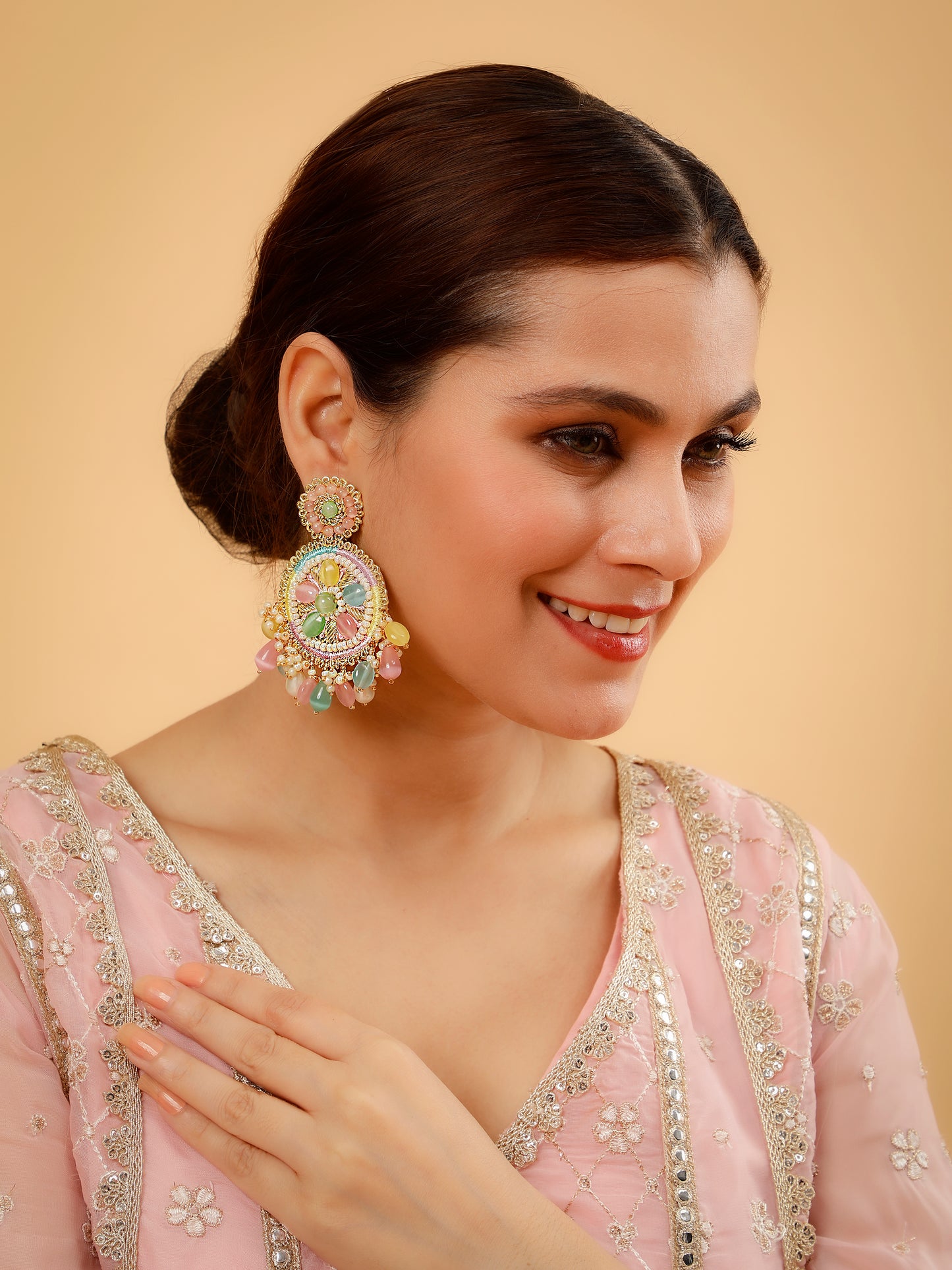 Elaria (Earrings, Mangtikka & Pair Of Haathphool)