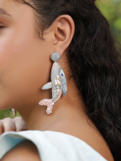 Blue Whale Earrings