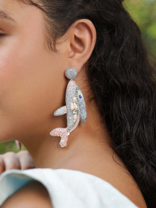 Blue Whale Earrings