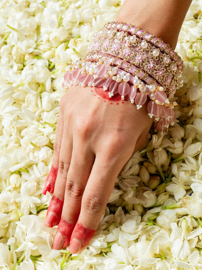 Chand Bangle Set with My First Karwa Chauth Latkan (Single Hand)