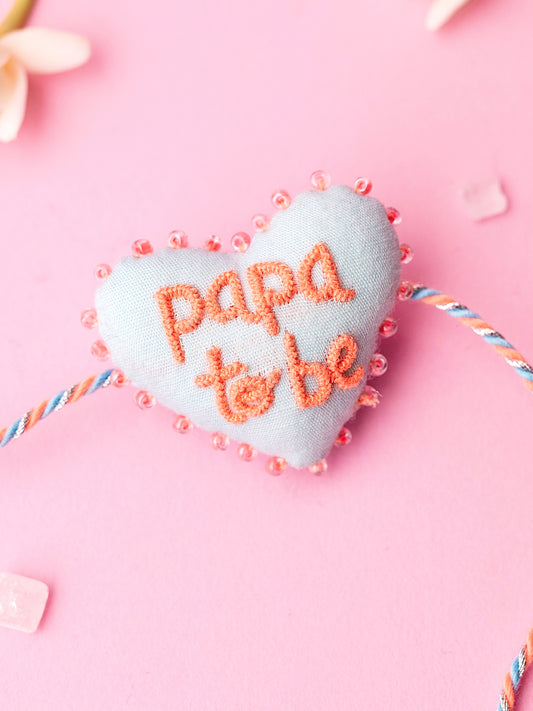 Papa To Be 3D Heart Rakhi