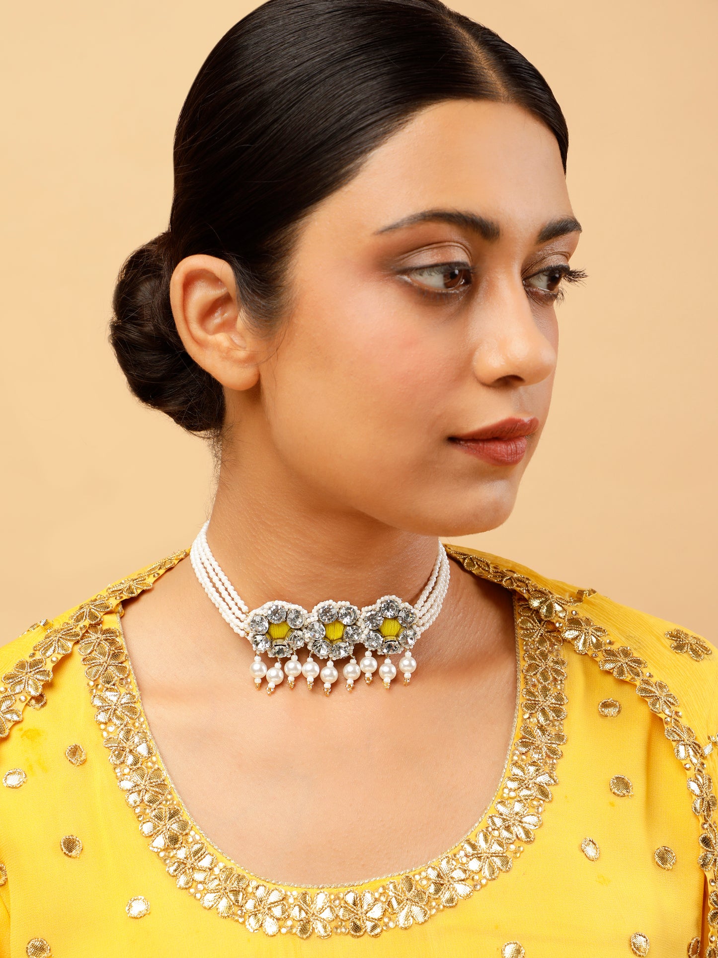 Falguni Yellow Choker