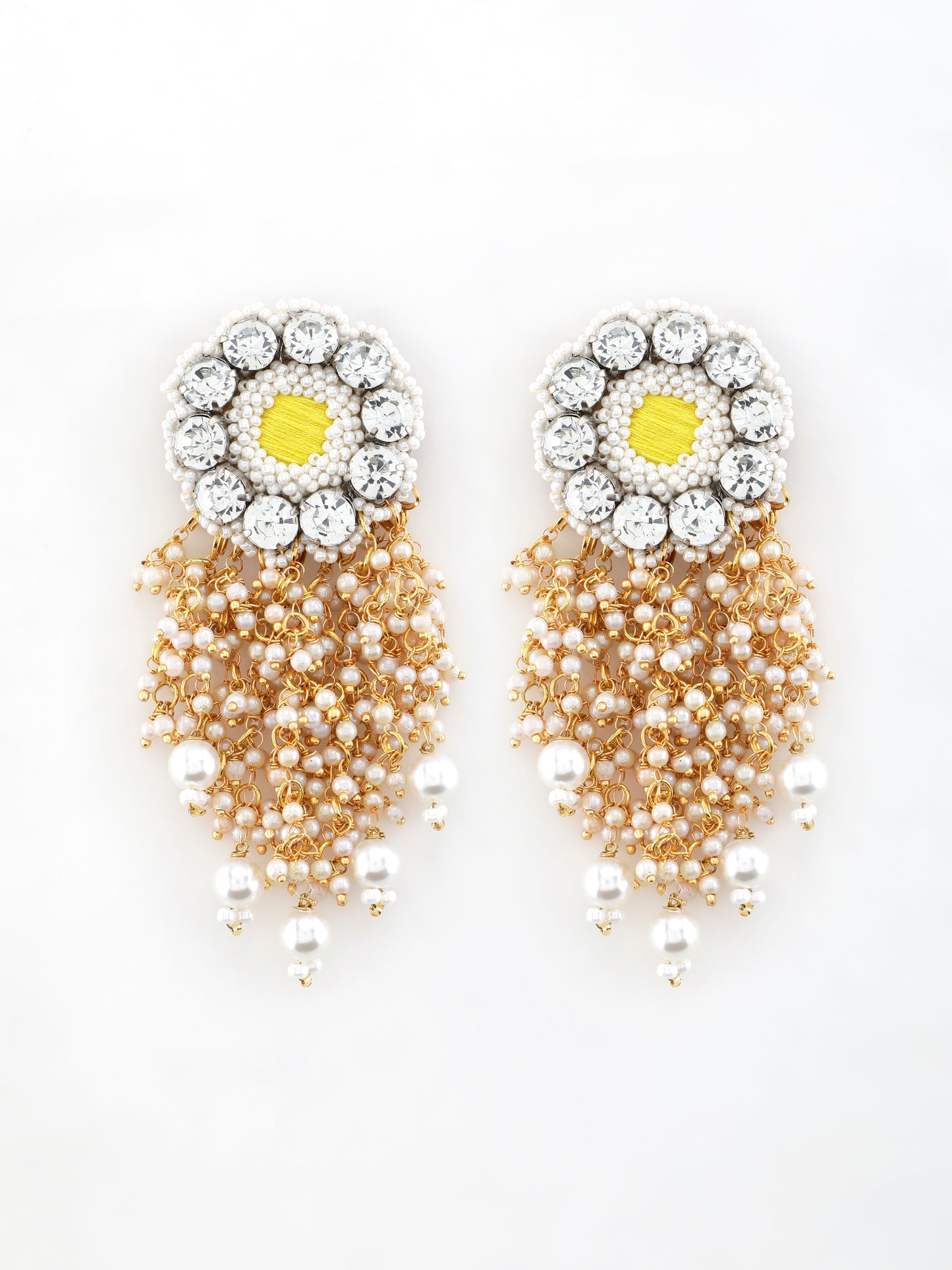 Falguni Yellow (Earrings & Mathapatti)