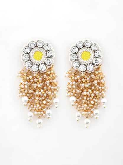 Falguni Yellow (Earrings & Mathapatti)