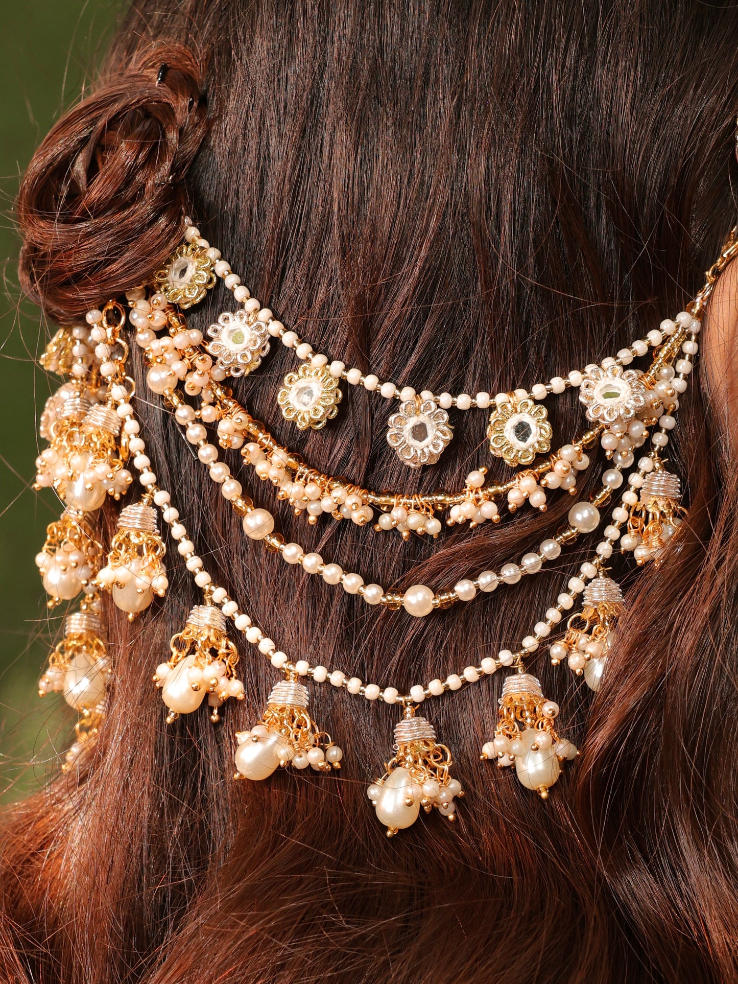 Gul Sitara Gold Earchains