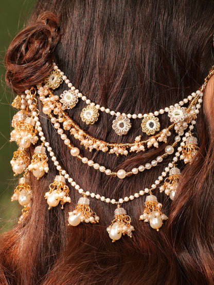 Gul Sitara Gold Earchains