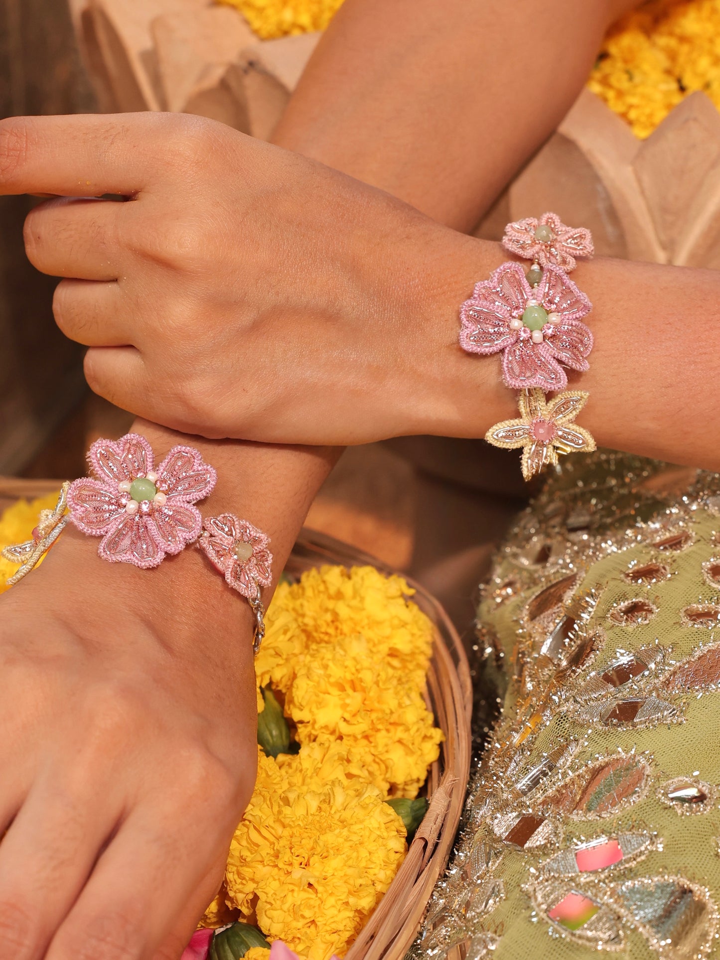 Floral Pixie Pair of Bracelets