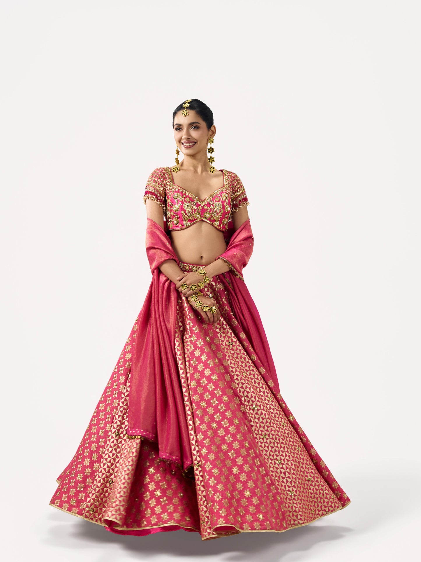 Mehbooba Lehenga Set - Rani Pink