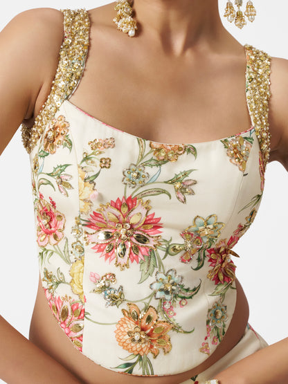 Dilruba Lehenga Set - Ivory