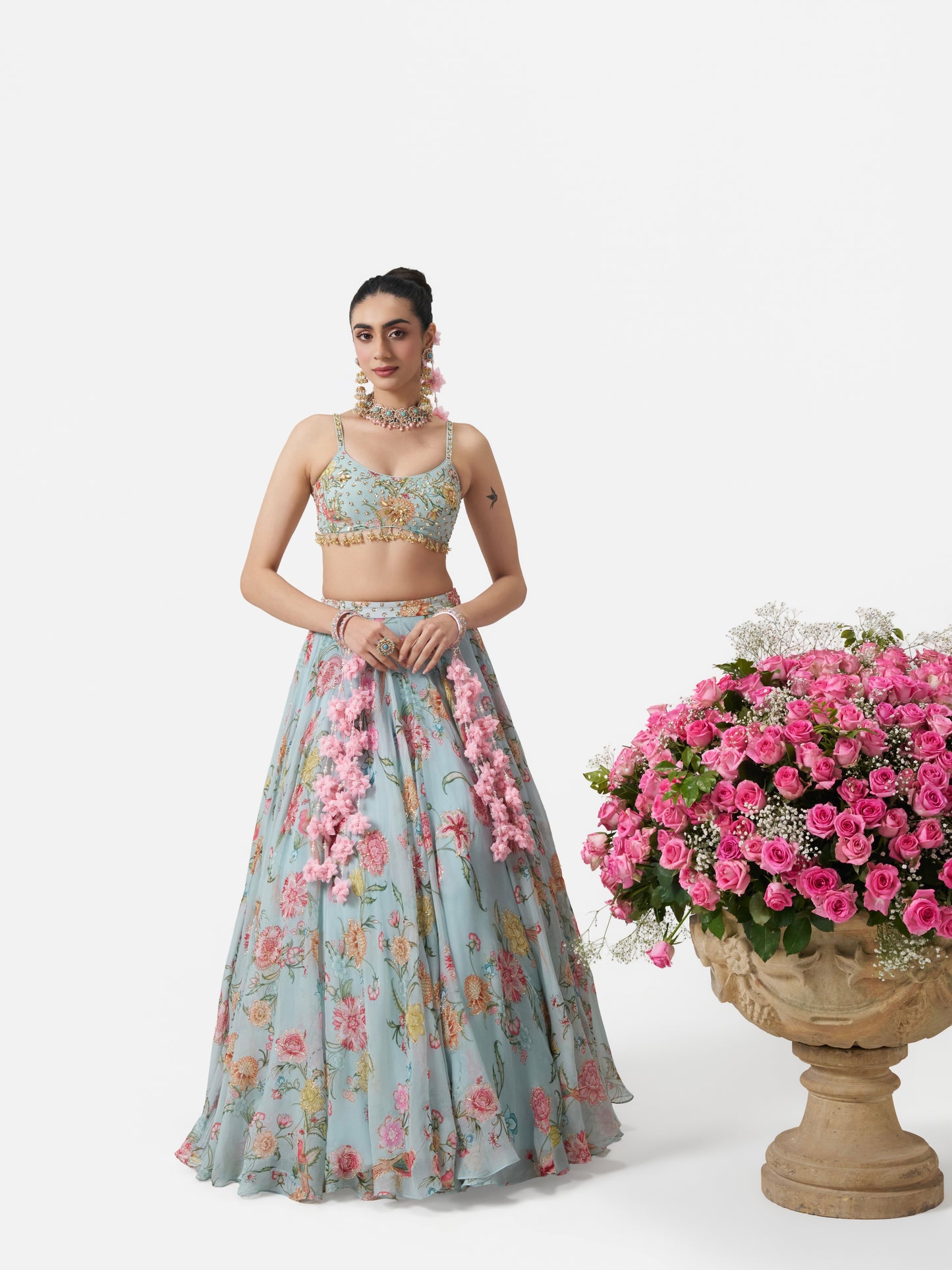 Dilruba Lehenga Set - Blue