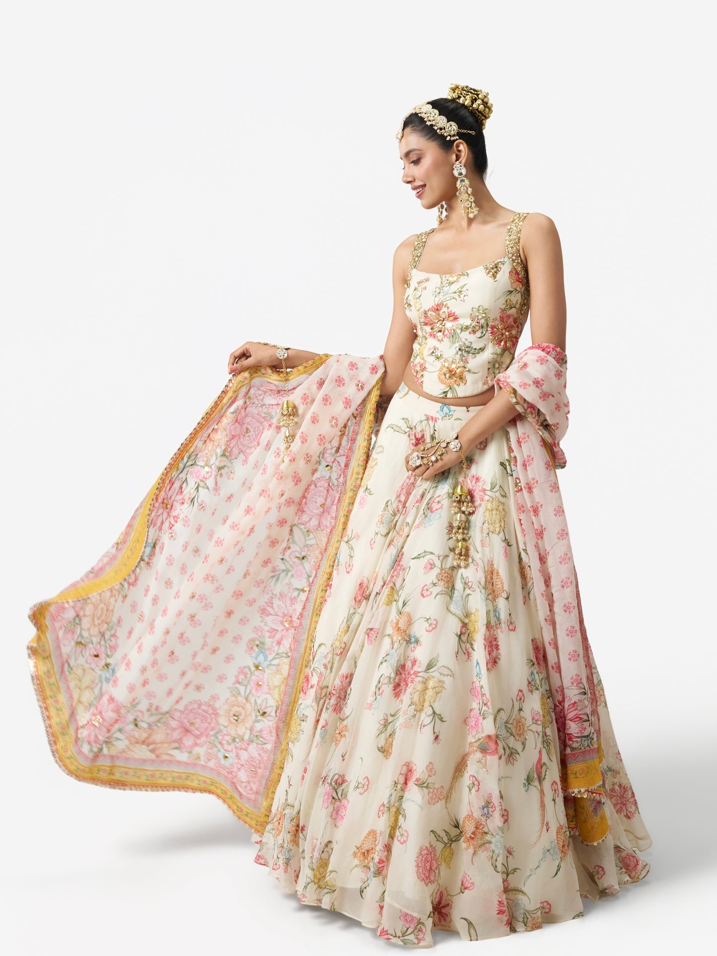 Dilruba Lehenga Set - Ivory