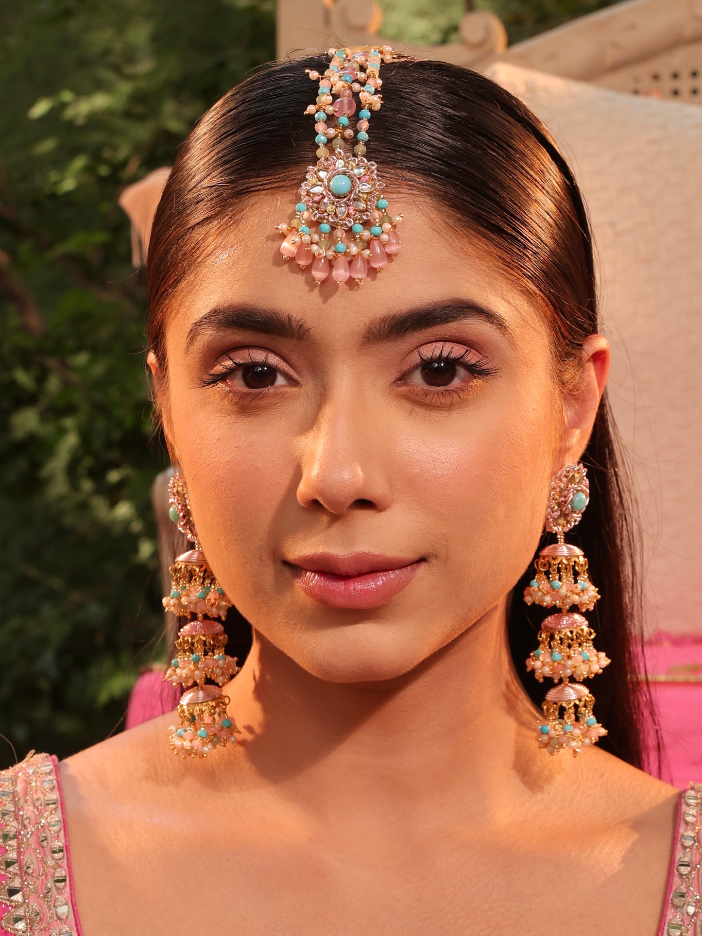 Firoza (Earrings & Mangtikka Set)