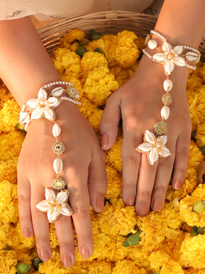Kaju Katli Cowrie Pair Of Hathphool