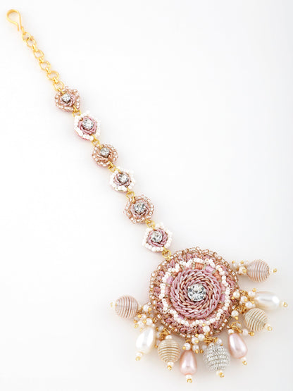 Khoobsurat Pink (Earrings, Mangtikka & Necklace)