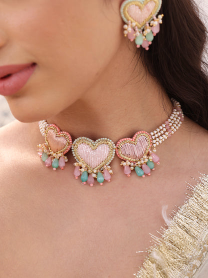 Love Bug (Stud Earrings, Mangtikka, Choker, Pair Of Bracelets & Ring)