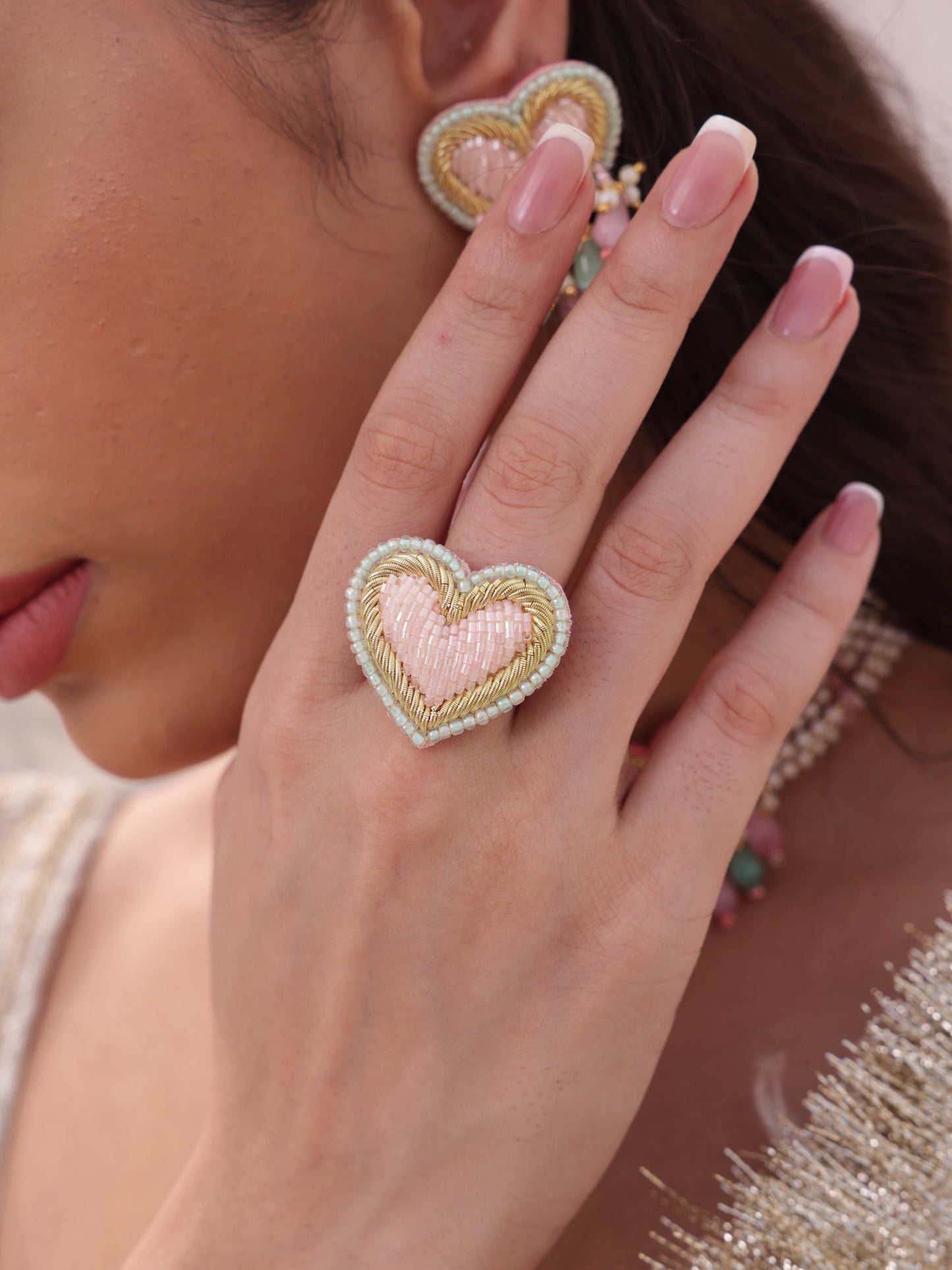 Love Bug (Stud Earrings, Mangtikka, Choker, Pair Of Bracelets & Ring)