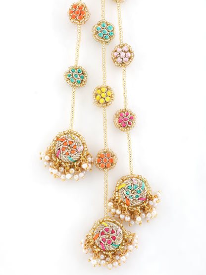 Mini Rang Pair Of Embroidered Latkans