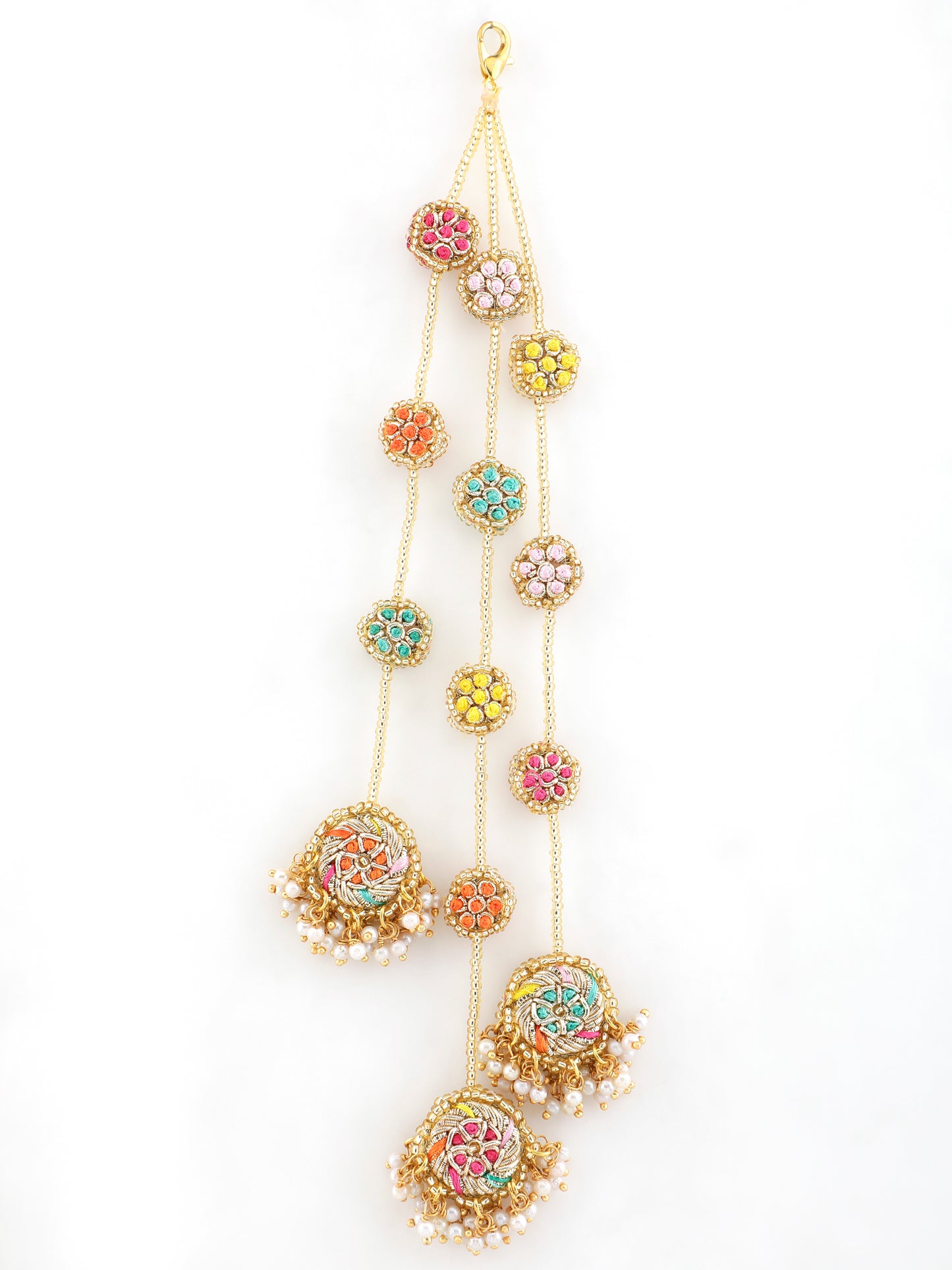 Mini Rang Pair Of Embroidered Latkans