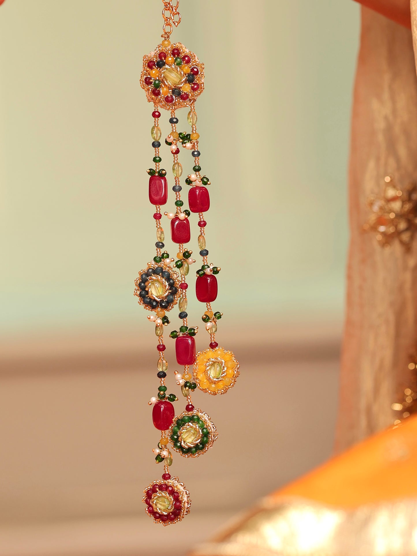 Noorani Pair of Embroidered Latkans