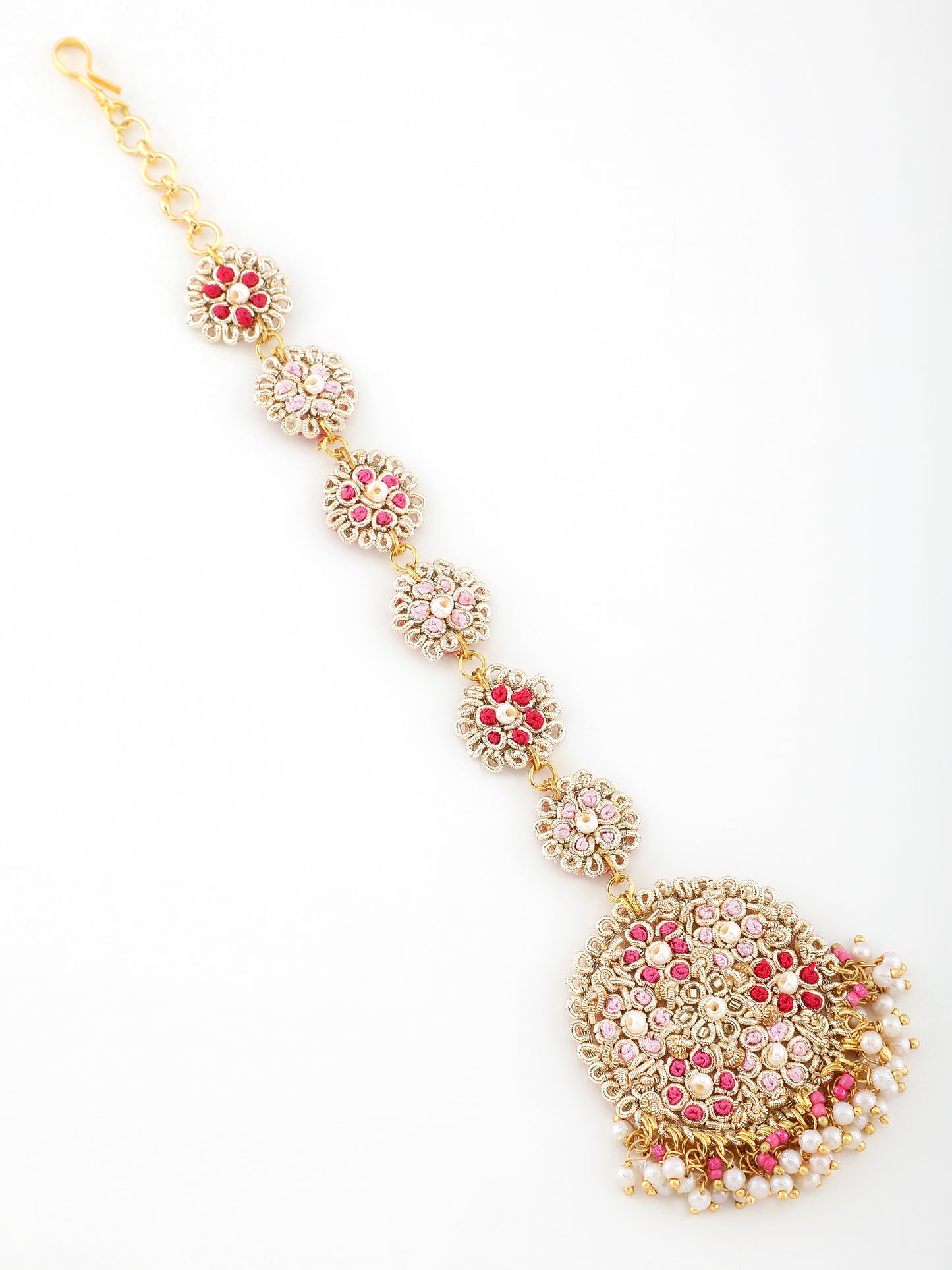 Ramya Rose (Earrings, Mangtikka, Necklace & Pair of Hathphool)