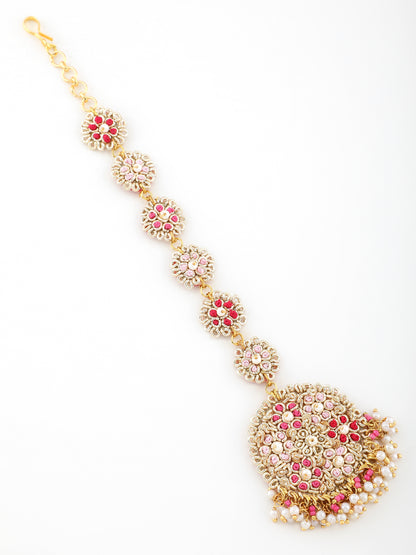 Ramya Rose (Earrings, Mangtikka, Necklace & Pair of Hathphool)