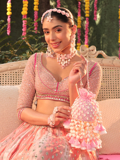 Rose Cowrie Potli (Mini)