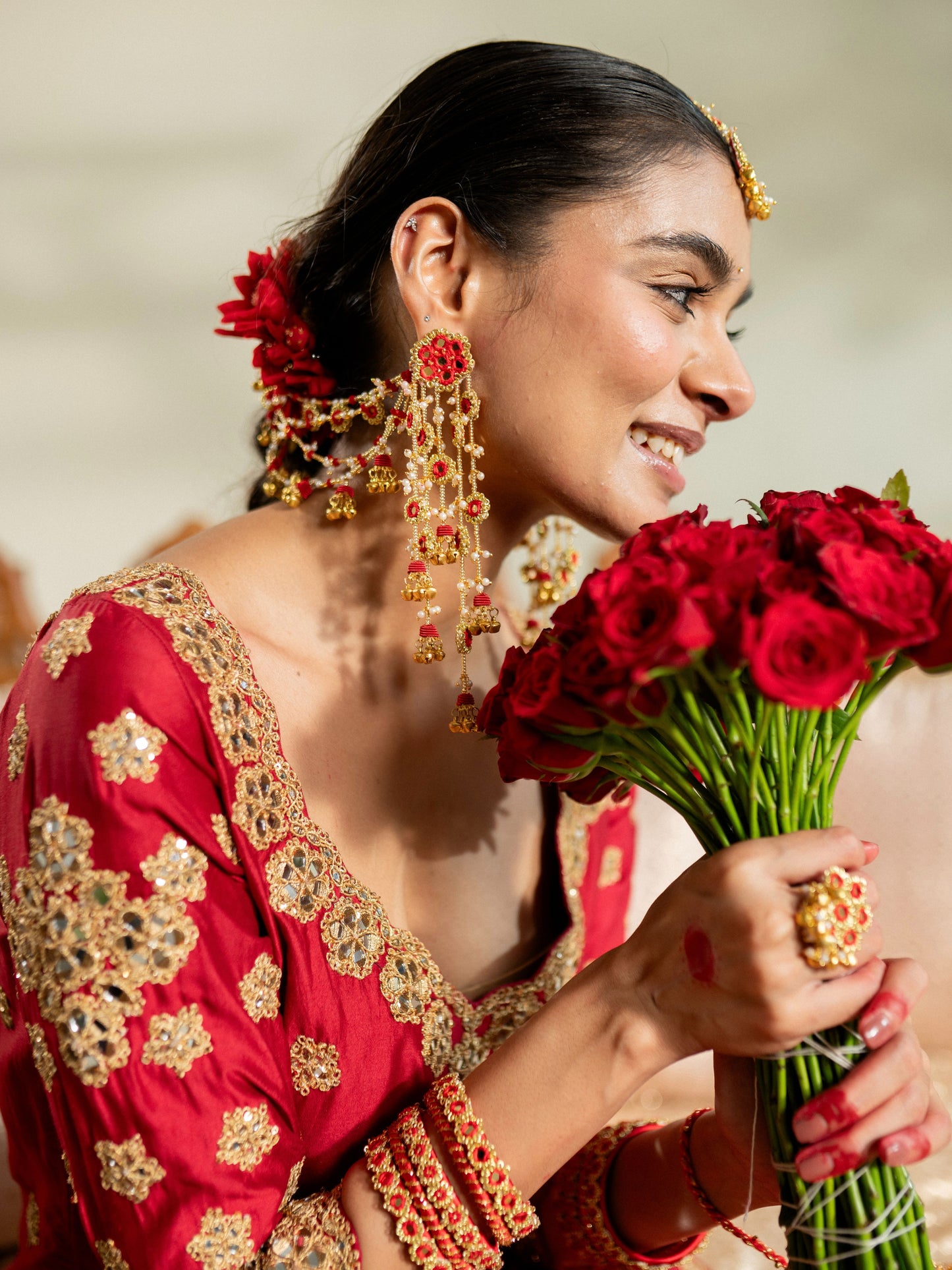 Long Sindoor Earrings