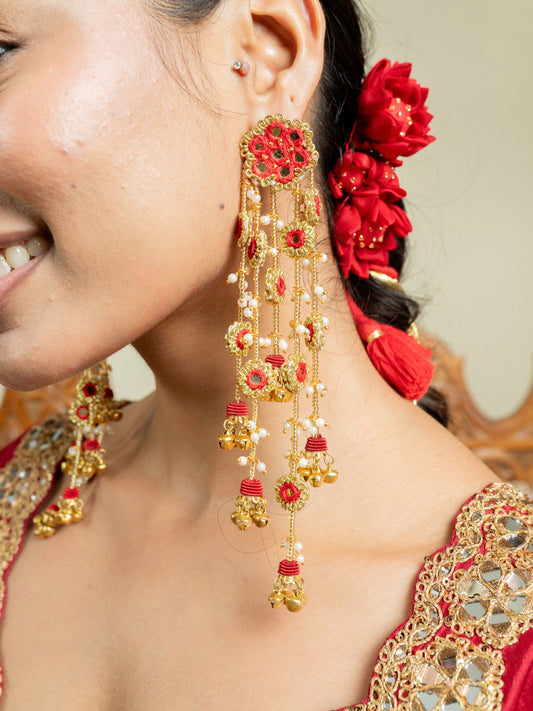 Long Sindoor Earrings