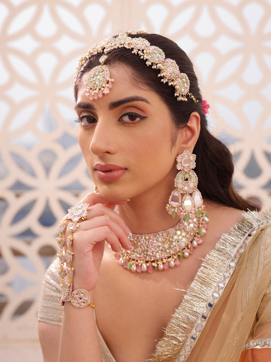 Sitara (Earrings, Mathapatti, Necklace & Pair of Hathphool)