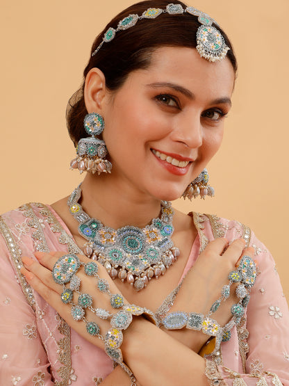 Stardust (Earrings, Mathapatti, Necklace & Pair of Hathphool)