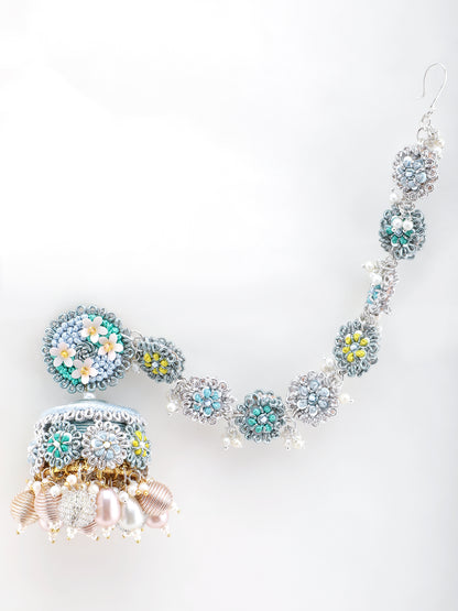 Stardust Earrings with Single Layer Earchain