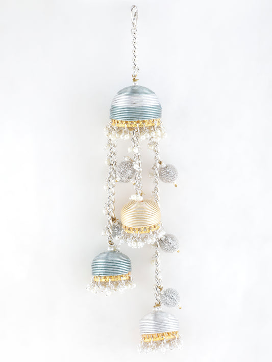 Stardust Pair of Metal-Dabka Latkans