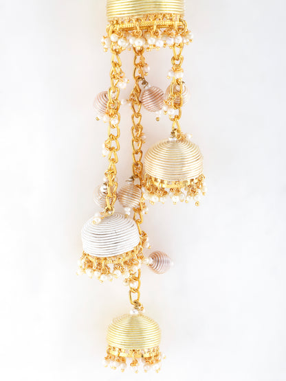 Aarzoo Pair of Metal-Dabka Latkan