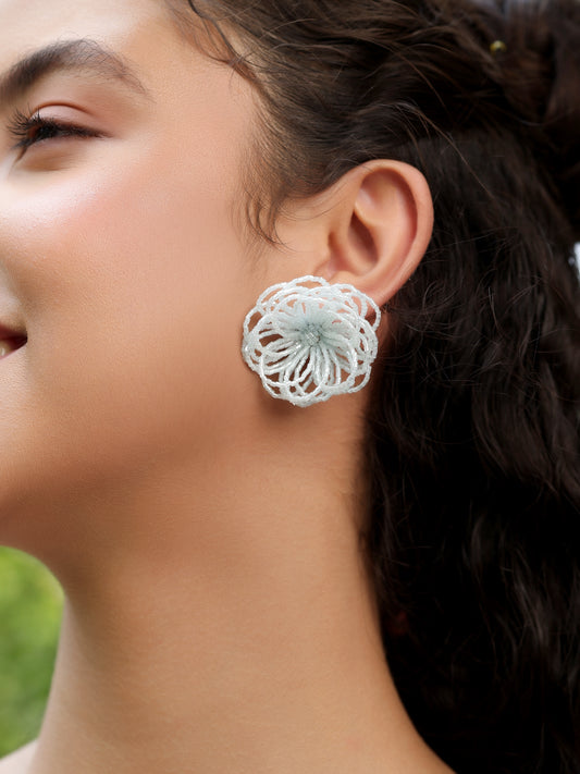 Wild Bloom Earrings - Blue
