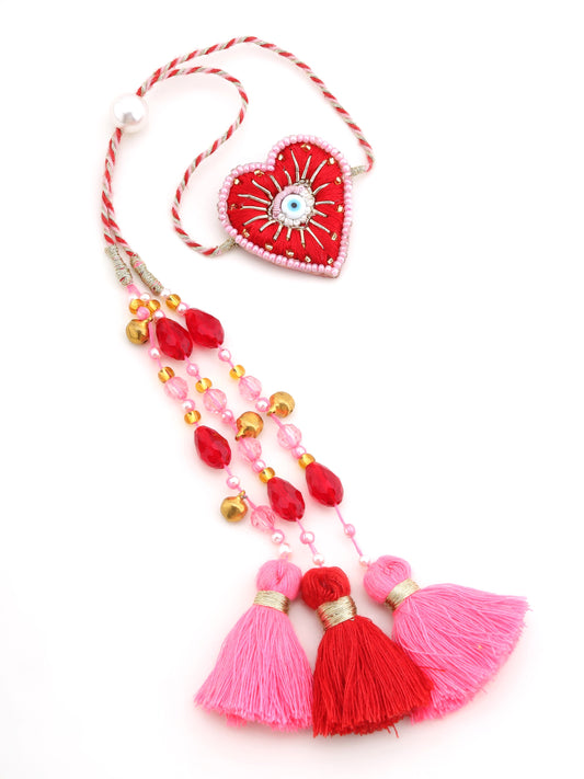 Evil Eye Heart Lumba Rakhi
