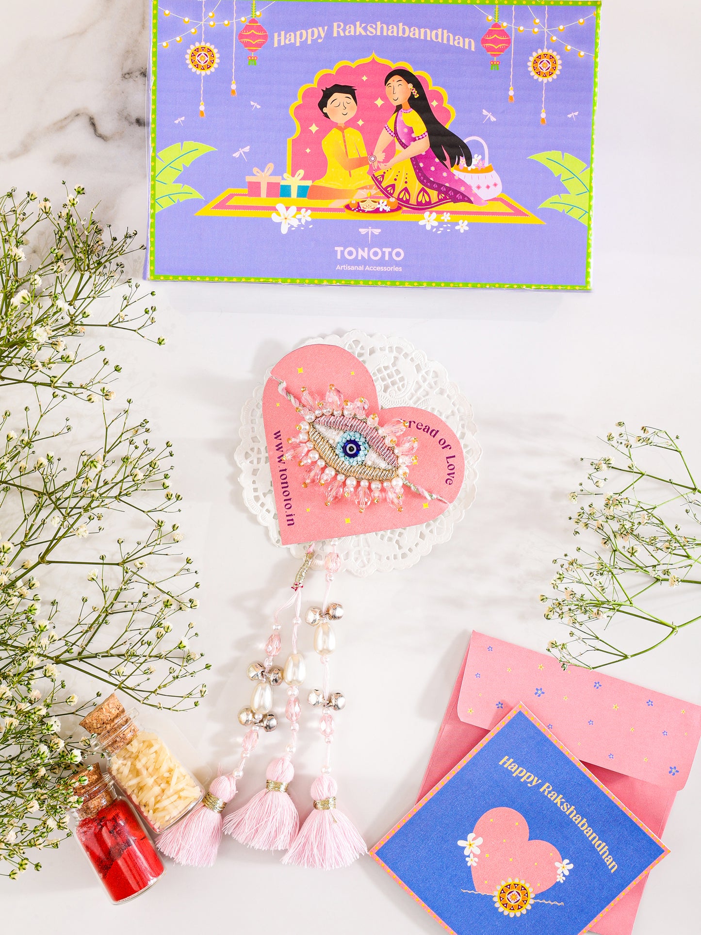 Evil Eye Crystal Lumba Rakhi