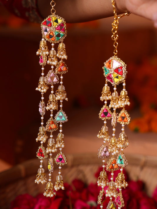 Gulaal Pair of Embroidered Latkans