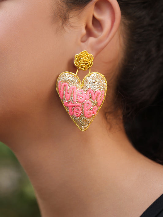 Mom To Be Earrings - Gold