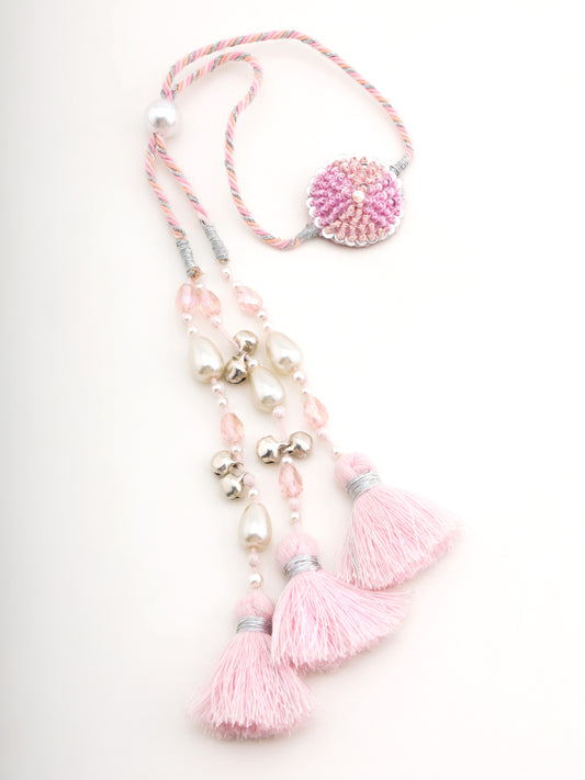 Sequins Pink Lumba Rakhi