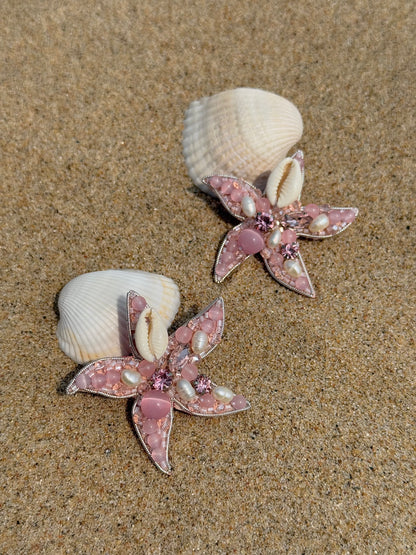 Starfish Earrings - Pink