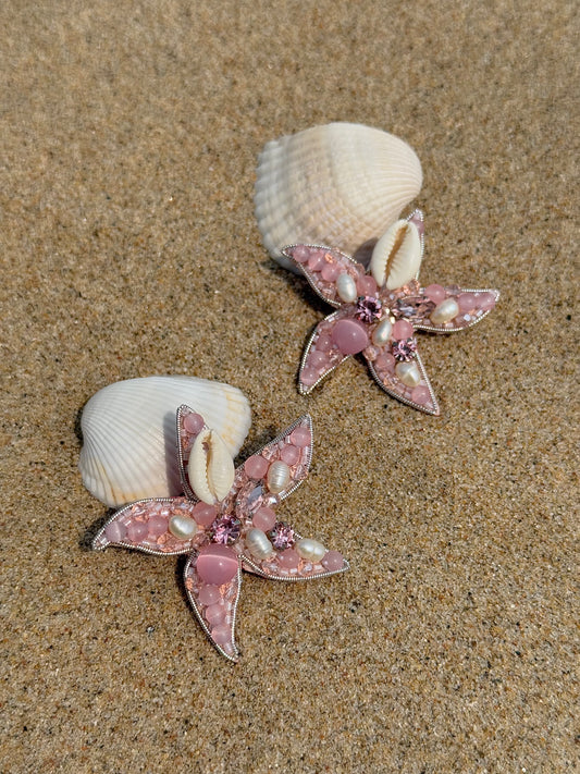 Starfish Earrings - Pink