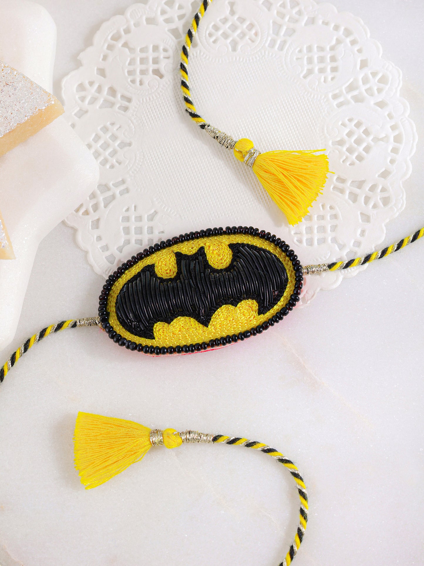 Superhero Rakhi - Yellow & Black