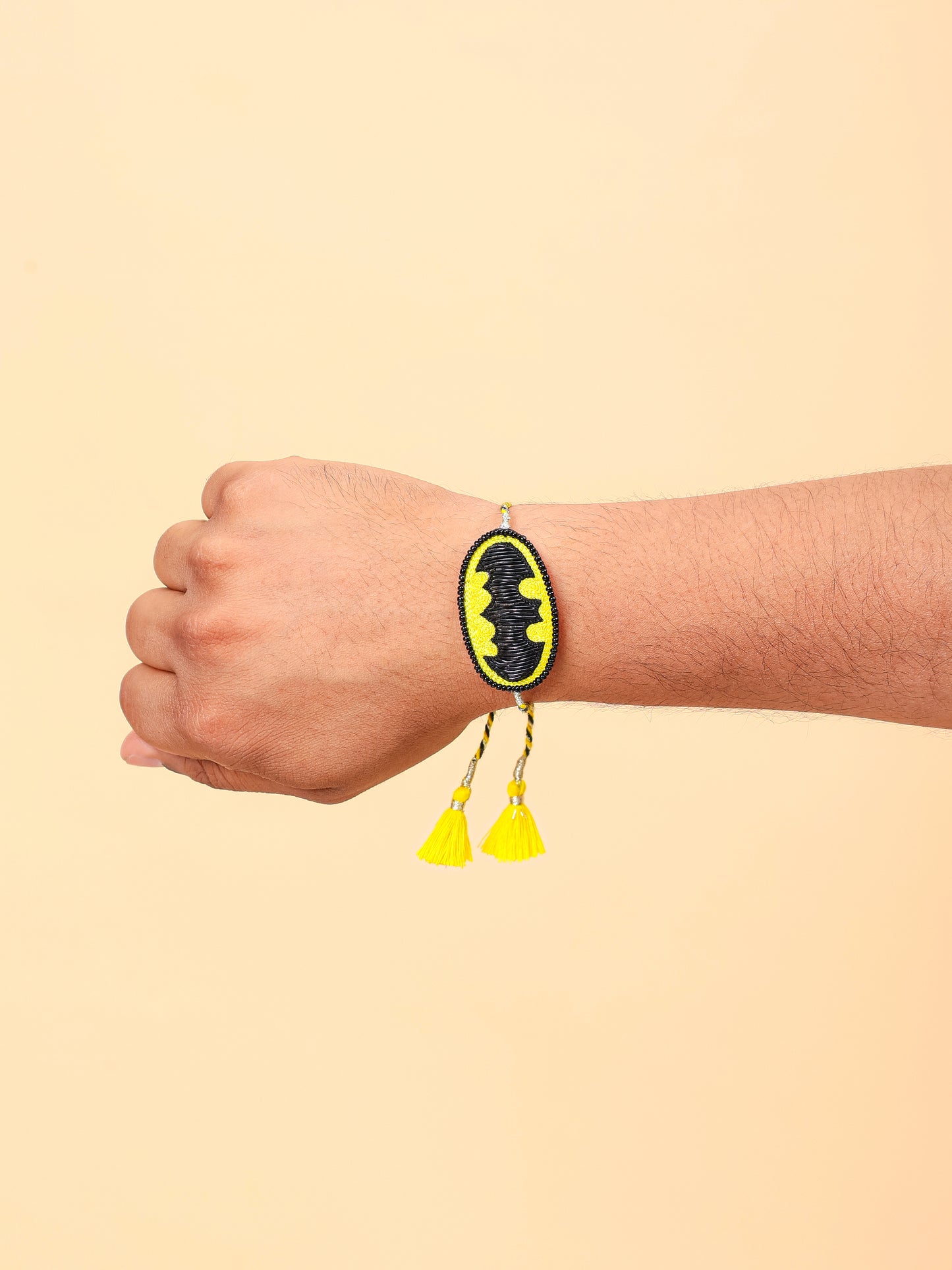 Superhero Rakhi - Yellow & Black