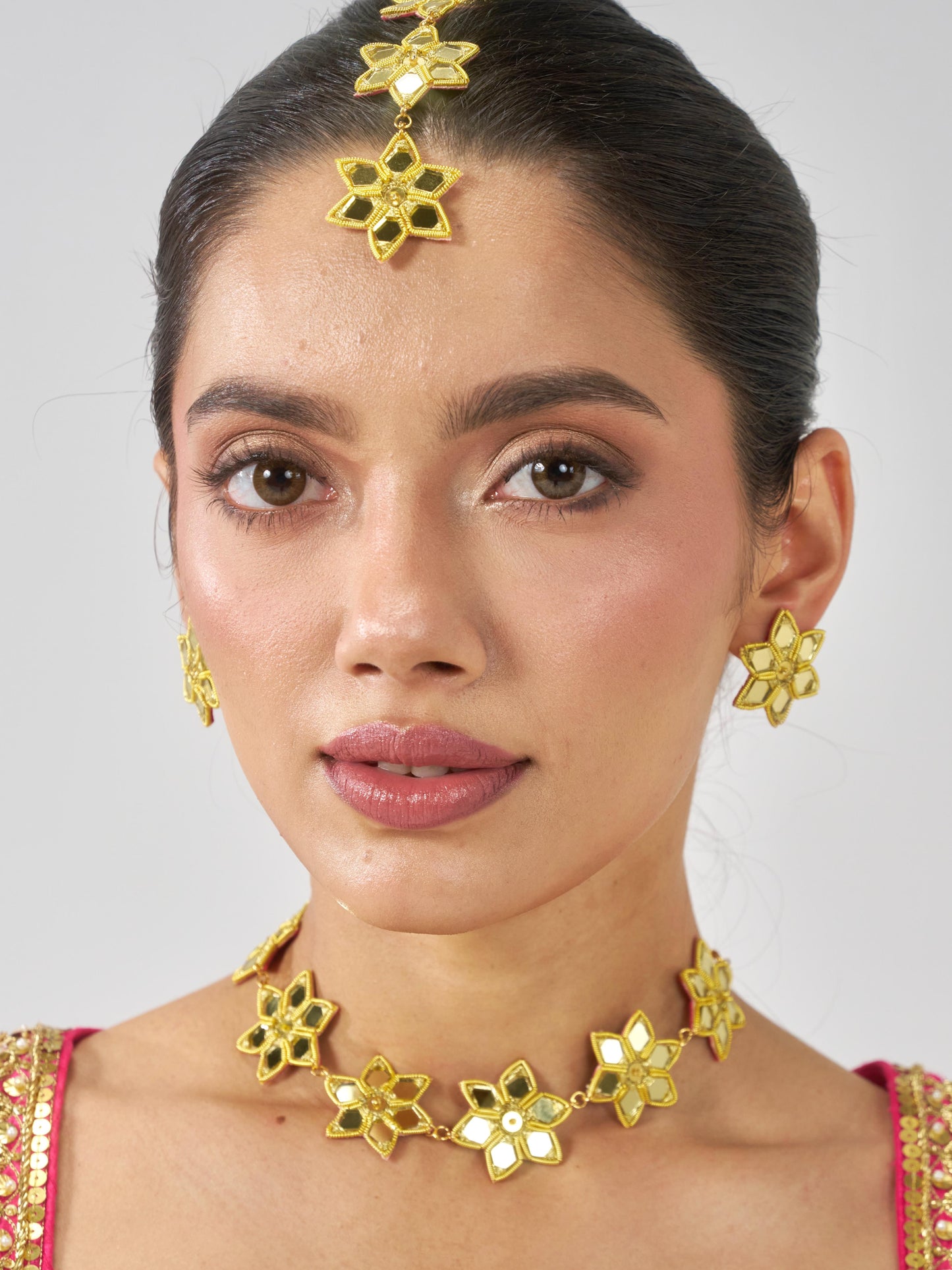 Tara Stud Earrings, Mangtikka & Choker Set